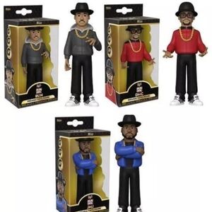 Funko Gold Run DMC Full Set 5" Collectible Figure NEW 3 pack JMJ Run & DMC